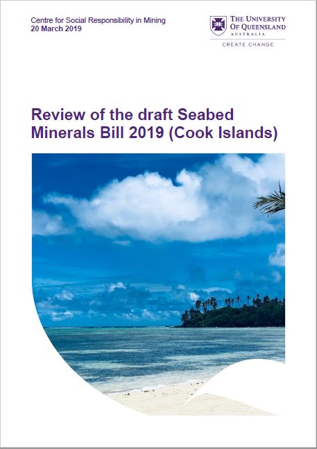 Review of the draft seabed minerals bill 2019 (Cook Islands)