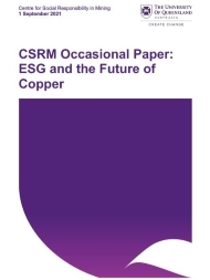 CSRM Occasional Paper: ESG and the Future of Copper