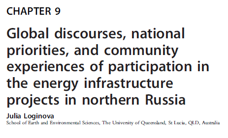 Global discourses, national priorities, and community experiences of participation in the energy infrastructure projects in northern Russia