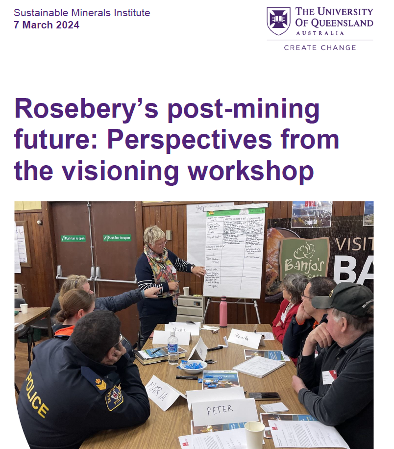 Rosebery’s post-mining future: Perspectives from the visioning workshop