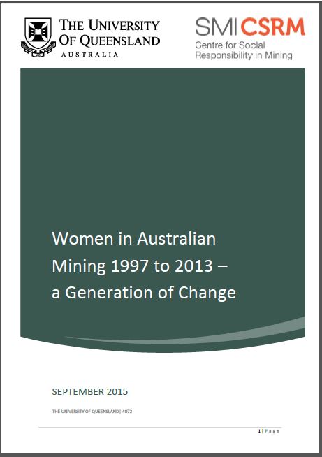 Women in Australian mining 1997 to 2013 - a generation of change