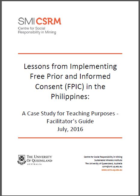 Lessons from implementing free prior and informed consent (FPIC) in the Philippines: a case study for teaching purposes - facilitator