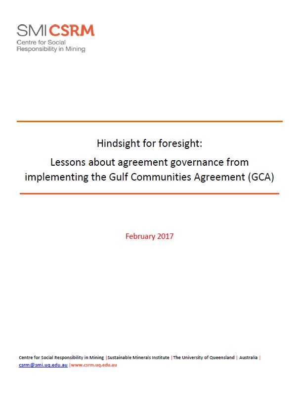 Hindsight for foresight: lessons about agreement governance from implementing the Gulf communities agreement (GCA)