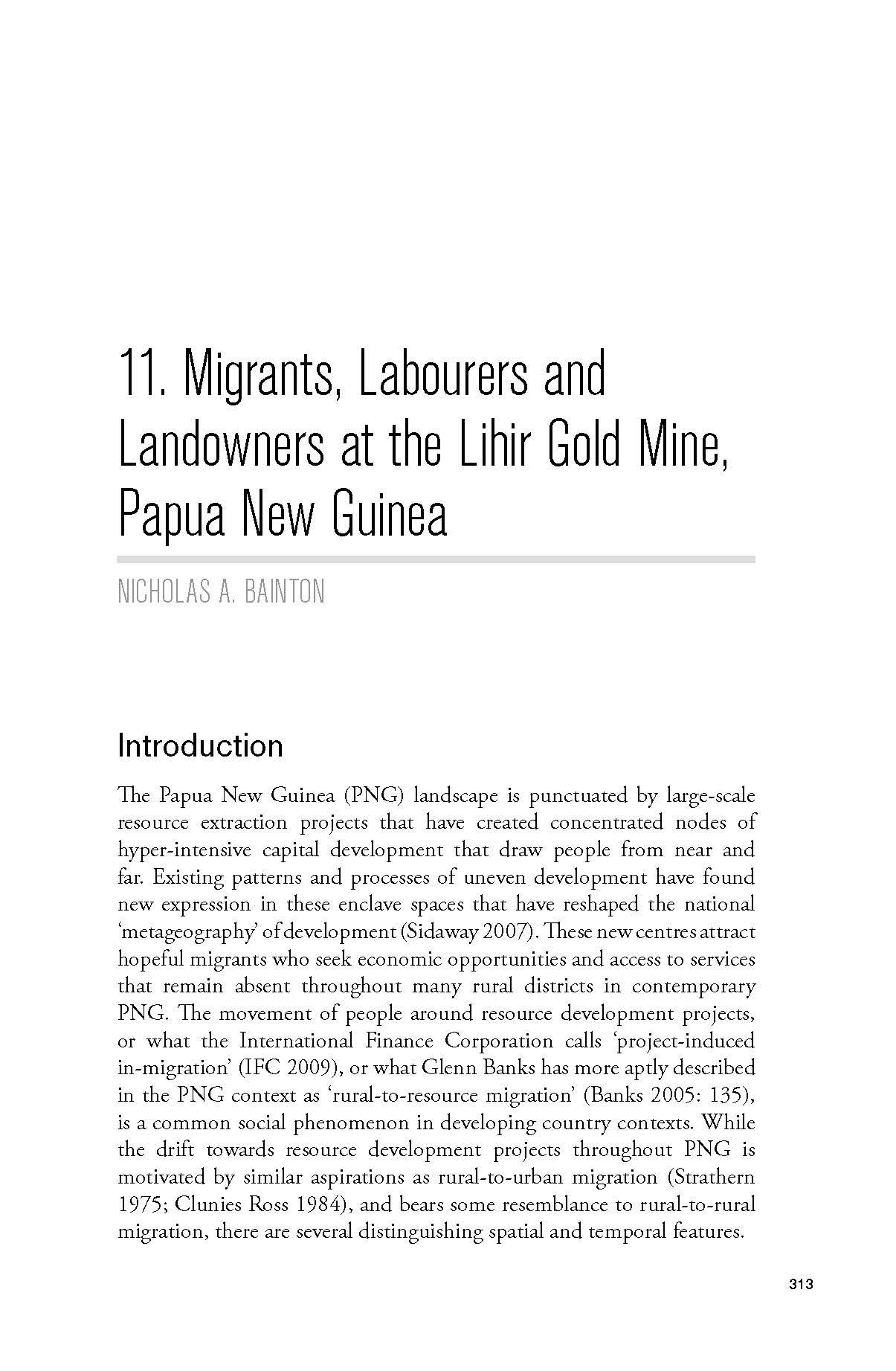 Migrants, labourers and landowners at the Lihir gold mine, Papua New Guinea