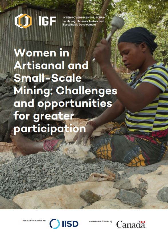 Women in artisanal and small-scale mining: challenges and opportunities for greater participation. Winnipeg: IISD