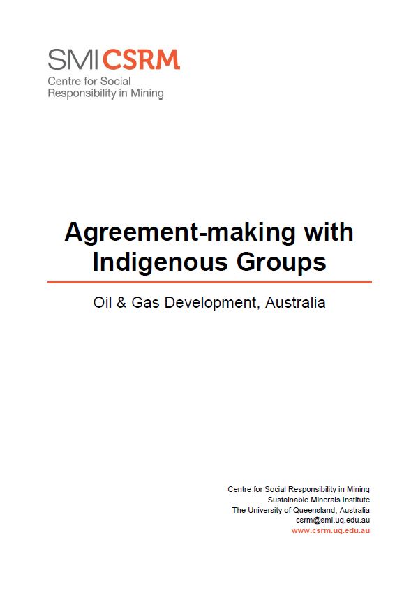 Agreement-making with indigenous groups