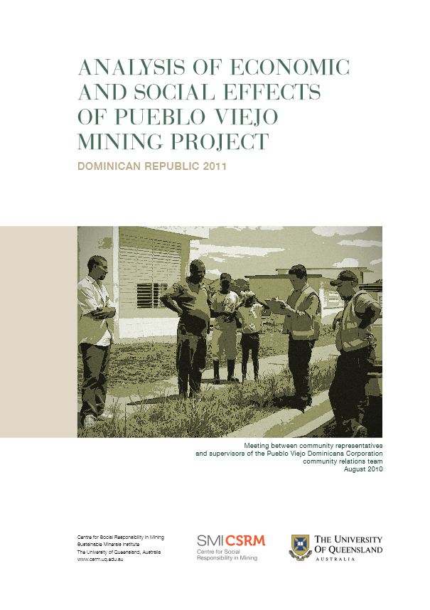 Analysis of economic and social effects of Pueblo Viejo mining project