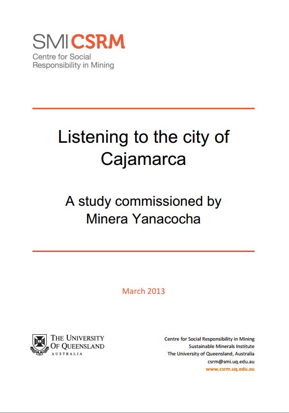 Listening to the city of  Cajamarca: Final Report