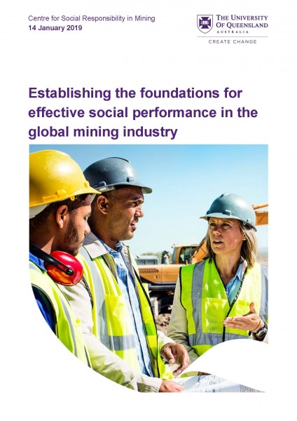 Establishing the foundations for effective social performance in the global mining industry Cover